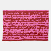 Linge De Cuisine Conception Abstraite Irrégulière Rose Marron Rouge (Horizontal)