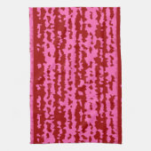 Linge De Cuisine Conception Abstraite Irrégulière Rose Marron Rouge (Vertical)