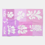 Linge De Cuisine Conception abstraite personnalisée en rose et viol (Horizontal)