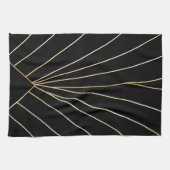 Linge De Cuisine Conception Art Déco Noir (Horizontal)