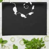 Linge De Cuisine Conception blanche mignonne de souris. Spirale des (Plié)