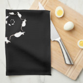 Linge De Cuisine Conception blanche mignonne de souris. Spirale des (Quart Plié)