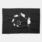 Linge De Cuisine Conception blanche mignonne de souris. Spirale des (Horizontal)