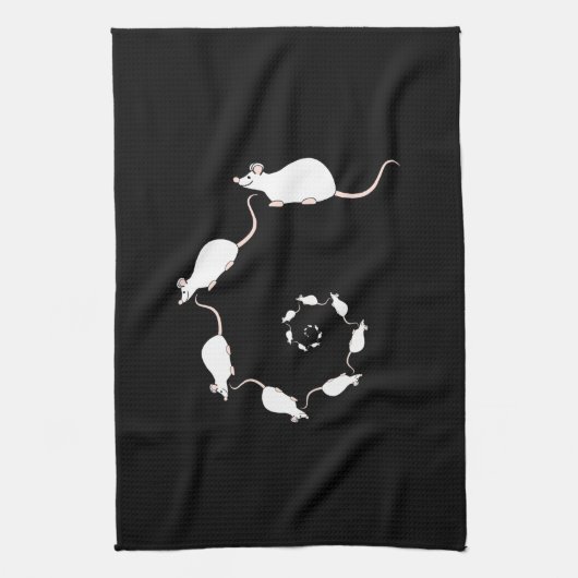 Linge De Cuisine Conception blanche mignonne de souris. Spirale des (Vertical)