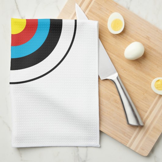 Linge De Cuisine Conception cible Bullseye (Quart Plié)