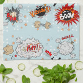 Linge De Cuisine Conception comique de superhéros de style (Plié)