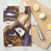 Linge De Cuisine Conception d'Agate blanc Brown violet (Quart Plié)