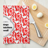 Linge De Cuisine Conception d'animal de compagnie mignonne, minimal (Quart Plié)