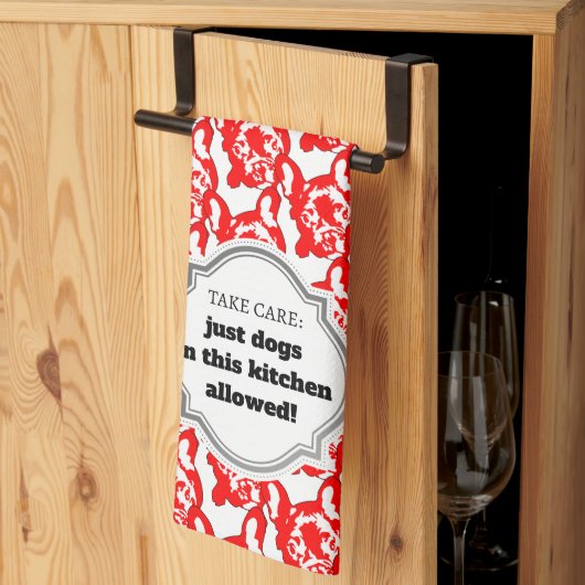 Linge De Cuisine Conception d'animal de compagnie mignonne, minimal (Pliage en tiers)