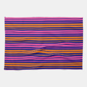 Linge De Cuisine Conception de bandes verticales orange bleu rose (Horizontal)