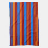 Linge De Cuisine Conception de bandes verticales orange rouge bleu (Vertical)