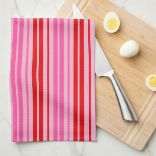 Linge De Cuisine Conception de bandes verticales rose gomme à bulle