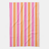 Linge De Cuisine Conception de bandes verticales rose orange blanc (Vertical)