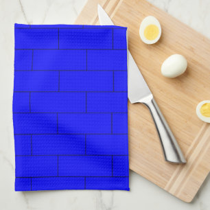 Linge De Cuisine Conception de brique bleue