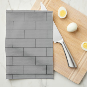 Linge De Cuisine Conception de brique grise