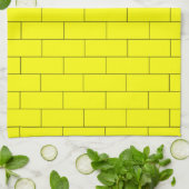 Linge De Cuisine Conception de brique jaune (Plié)