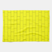 Linge De Cuisine Conception de brique jaune (Horizontal)