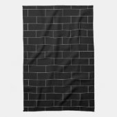 Linge De Cuisine Conception de brique noire (Vertical)