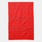 Linge De Cuisine Conception de brique rouge (Vertical)