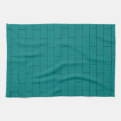 Linge De Cuisine Conception de brique sarcelle (Horizontal)