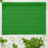 Linge De Cuisine Conception de brique verte (Plié)