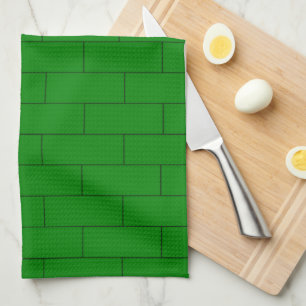 Linge De Cuisine Conception de brique verte