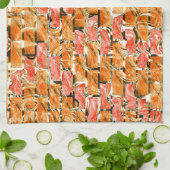 Linge De Cuisine Conception de briques avec des tons clairs les sép (Plié)