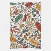 Linge De Cuisine Conception de Carré feuille couleur automne (Vertical)