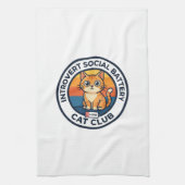 Linge De Cuisine Conception de chat de batterie sociale introverti (Vertical)