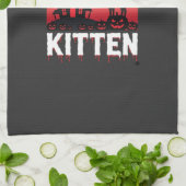 Linge De Cuisine Conception de chat de maison hantée de chaton d'Ha (Plié)