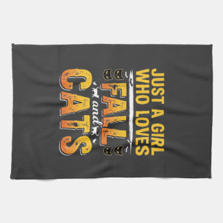 Linge De Cuisine Conception de chats d'automne Halloween fille_1