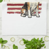Linge De Cuisine Conception de chemise pour chien de drapeau patrio (Plié)
