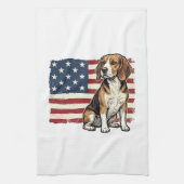 Linge De Cuisine Conception de chemise pour chien de drapeau patrio (Vertical)