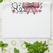 Linge De Cuisine Conception de chemise vectorielle Cute Nurse Bow H (Plié)