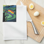 Linge De Cuisine Conception de chemise vectorielle de paysage noctu (Quart Plié)