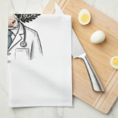 Linge De Cuisine Conception de chemise vectorielle de vache de doct (Quart Plié)