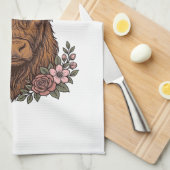 Linge De Cuisine Conception de chemise vectorielle de vache highlan (Quart Plié)