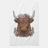 Linge De Cuisine Conception de chemise vectorielle de vache highlan (Vertical)