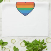 Linge De Cuisine Conception de chemise vectorielle Love Rainbow Hea (Plié)