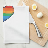 Linge De Cuisine Conception de chemise vectorielle Love Rainbow Hea (Quart Plié)