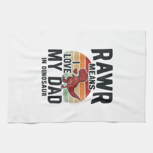 Linge De Cuisine Conception de chemise vintage Papa dinosaure drôle
