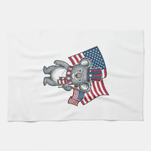 Linge De Cuisine Conception de chemise vintage patriotique koala dr