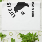 Linge De Cuisine conception de chien de golden retriever (Plié)