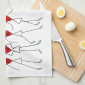 Linge De Cuisine Conception de coeur de positions de net-ball (Quart Plié)