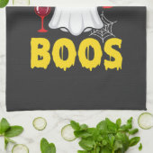 Linge De Cuisine Conception de fantôme de vin d'Halloween Boos (Plié)