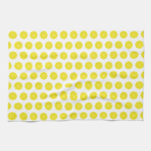Linge De Cuisine Conception de fruit d'agrumes de citron jaune (Horizontal)