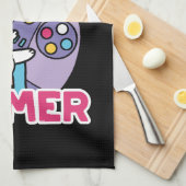 Linge De Cuisine Conception de gamer de chat - Purr sur Gamer Joyst (Quart Plié)