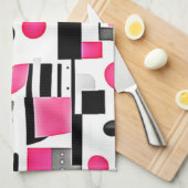 Linge De Cuisine Conception de géométrie rose Art Pop (Quart Plié)