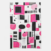 Linge De Cuisine Conception de géométrie rose Art Pop (Vertical)
