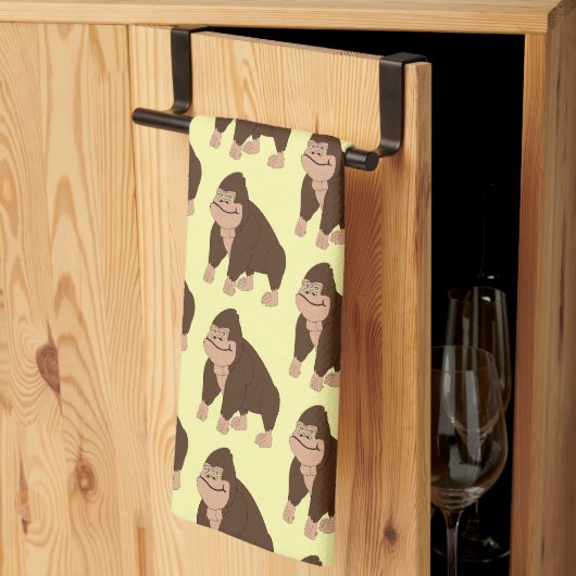 Linge De Cuisine Conception de gorille sur fond de n'importe quelle (Pliage en tiers)